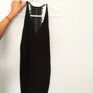 LULUS black lace backed homecoming dress